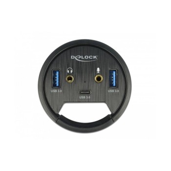 Delock Tisch-Hub 3 Port USB 3.0+ HD-Audio, USB 3.0, 2x Typ-A + 1x Typ-C Delock Tisch-Hub 3 Port USB 3.0+ HD-Audio, USB 3.0, 2x Typ-A + 1x Typ-C