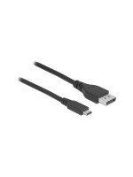 Delock USB-C - Displayport cable, 1.5m, black , bis 8K/60Hz, Bidirektional