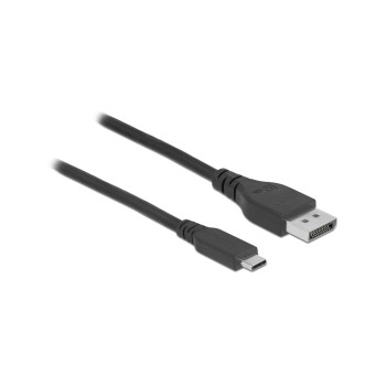 Delock USB-C - Displayport cable, 1.5m, black , bis 8K/60Hz, Bidirektional Delock USB-C - Displayport cable, 1.5m, black , bis 8K/60Hz, Bidirektional