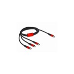 Delock Câble chargeur USB USB C - Lightning/Micro-USB B/USB C 1 m