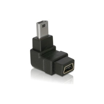 Adapter USB Mini-B to Mini-B, angled 90ø, mae/female, connector returned 180ø