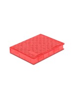 Delock Schutzbox for 2.5 HDD/SSD, Anschluss for SATA, Farbe: red/Transparent