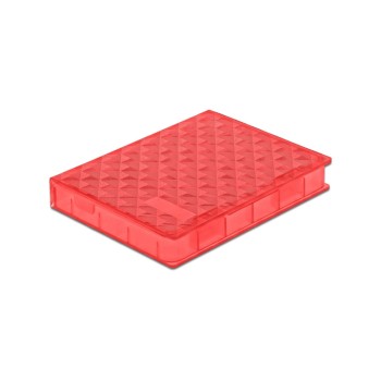 Delock Schutzbox for 2.5 HDD/SSD, Anschluss for SATA, Farbe: red/Transparent Delock Schutzbox for 2.5 HDD/SSD, Anschluss for SATA, Farbe: red/Transparent