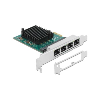 Delock PCI-Express-x4 Netzwerkkarte, 4x1GE, RTL8111 Chipset, withLP Slotblech Delock PCI-Express-x4 Netzwerkkarte, 4x1GE, RTL8111 Chipset, withLP Slotblech