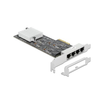 Delock PCI Express-x4 Netzwerkkarte,4x2.5GE, RTL8125B Chipset, withLP Slotblech Delock PCI Express-x4 Netzwerkkarte,4x2.5GE, RTL8125B Chipset, withLP Slotblech