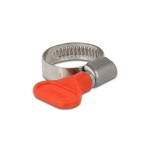 Delock Schlauchschellen, red, 10 Stück, 16-25 mm, Edelstahl, Kunststoff