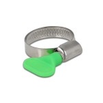 Delock Schlauchschellen, Grün, 10 Stück, 22-32 mm, Edelstahl, Kunststoff