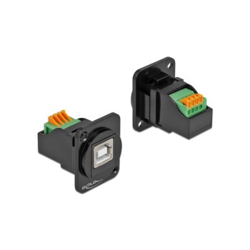 Delock Keystone Modul: USB2.0 Typ-B, Buchse-Terminalblock, black  Delock Keystone Modul: USB2.0 Typ-B, Buchse-Terminalblock, black