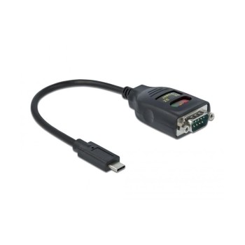 Delock Adapter USB-C-1x Seriell DB9 RS-232, mit 15 kV ESD Schutz Delock Adapter USB-C-1x Seriell DB9 RS-232, mit 15 kV ESD Schutz