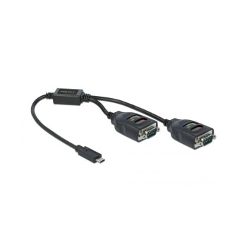 Delock Adapter USB-C-2x Seriell DB9 RS-232, mit 15 kV ESD Schutz Delock Adapter USB-C-2x Seriell DB9 RS-232, mit 15 kV ESD Schutz