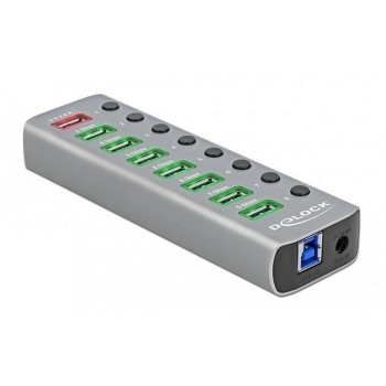 Delock externer USB 3.0 Hub 7-Ports, PD 3.0, with 7 Schalter, USB-C, PD Delock externer USB 3.0 Hub 7-Ports, PD 3.0, with 7 Schalter, USB-C, PD