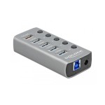 Delock Hub USB 63262 USB 3.0 - 4x USB-A / 1x port de charge