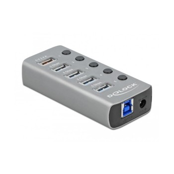 Delock externer USB 3.0 Hub 4-Ports, with Schalter, Schnellladung Delock externer USB 3.0 Hub 4-Ports, with Schalter, Schnellladung