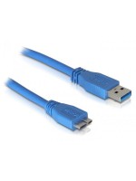 USB3.0 câble, 1.0m, A-Micro-B, bleu, pour appareils USB 3.0, jusqu'à 5 GBps