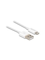 Delock USB Daten&Ladekabel, Weiss, 15cm, Lightning, MFI zert. iPhone,iPad und iPod