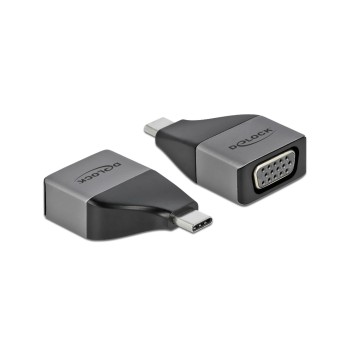 Delock Adapter USB Typ-C for VGA 1080p, Auflösung bis 1920 x 1080 @ 60 Hz, grey Delock Adapter USB Typ-C for VGA 1080p, Auflösung bis 1920 x 1080 @ 60 Hz, grey