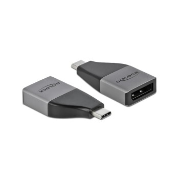Delock Adapter USB Typ-C for DP 4k 60Hz, Auflösung bis 3840 x 2160 @ 60 Hz, grey Delock Adapter USB Typ-C for DP 4k 60Hz, Auflösung bis 3840 x 2160 @ 60 Hz, grey