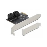 Delock Contrôleur SATA Carte SATA PCI Express x1 à 4 ports affichage LED