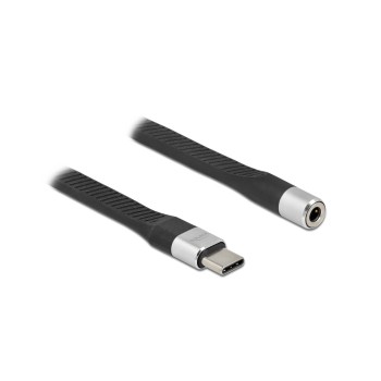 Delock FPC USB Type-C for Klinkenbuchse,10cm, Abtastrate: bis 24 Bit/96kHz, Farbe: SL/SW Delock FPC USB Type-C for Klinkenbuchse,10cm, Abtastrate: bis 24 Bit/96kHz, Farbe: SL/SW