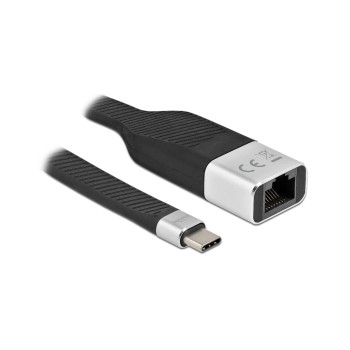 Delock FPC USB Type-C for Gigabit LAN, 15cm, 10/100/1000 Mbps, Farbe: SL/SW Delock FPC USB Type-C for Gigabit LAN, 15cm, 10/100/1000 Mbps, Farbe: SL/SW