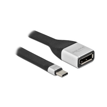 Delock FPC USB Type-C for DP 4K/60Hz, 14cm, Auflösung bis 3840x2160@60 Hz, Farbe: SL/SW Delock FPC USB Type-C for DP 4K/60Hz, 14cm, Auflösung bis 3840x2160@60 Hz, Farbe: SL/SW