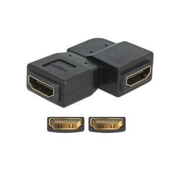Delock Adapter HDMI Buchse for HDMI Buchse, 90° links