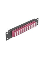 Delock Plaque de distribution Panneau 10? de distribution de fibre optique, 12 ports LC Quad noir