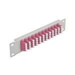 Delock Plaque de distribution Panneau 10? de distribution de fibre optique, 12 ports LC Quad gris