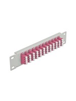 Delock 10Patchpanel Quad 12Port LC, Multimode OM4,1HE,Violett-Grau,254x44x10mm