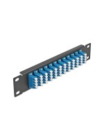 Delock 10Patchpanel Quad 12Port LC, Singlemode,1HE,blue-black ,254x44x10mm