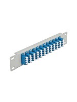 Delock 10Patchpanel Quad 12Port LC, Singlemode,1HE,Blau-Grau,254x44x10mm