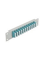 Delock 10Patchpanel Quad 12Port LC, Multimode OM3,1HE,Aqua-Grau,254x44x10mm