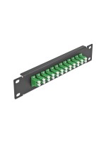 Delock 10Patchpanel Duplex 12Port LC/APC, Singlemode,1HE,Grün-black ,254x44x10mm