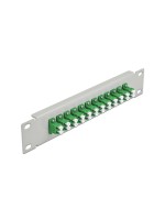 Delock 10Patchpanel Duplex 12Port LC/APC, Singlemode,1HE,Grün-Grau,254x44x10mm