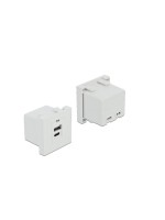 Delock Easy 45 module de port de chargement 1 x USB Type-A + 1 x USB Type-C