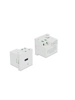 Delock Easy 45 USB Ladeportmodul, white, USB-A, 5V/3A, 9V/2A, 12V/1.5A,18Watt