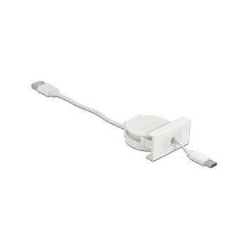 Delock Easy 45 USB-A-C Ausrollcable, white, 5V/2A, 50cm ausziehbar Delock Easy 45 USB-A-C Ausrollcable, white, 5V/2A, 50cm ausziehbar