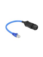 Delock Câble patch RJ-45 - RJ-45, Cat 6, S/FTP, 0.25 m, Bleu