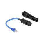 Delock Câble patch RJ-45 - RJ-45, Cat 6, S/FTP, 0.25 m, Bleu
