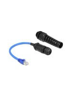 Delock Câble patch RJ-45 - RJ-45, Cat 6, S/FTP, 0.25 m, Bleu