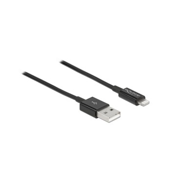 Delock USB Daten&Ladecable, black , 1m, Lightning, MFI zert. iPhone,iPad and iPod Delock USB Daten&Ladecable, black , 1m, Lightning, MFI zert. iPhone,iPad and iPod