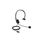 Delock USB Mono Headset for PC + Notebook, Lautstärkeregler, ultraleicht, 2.4m cable