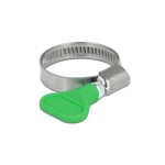 Delock Kit de colliers de serrage acier inoxydable 400 SS 20-35 mm, vert 5 pièces
