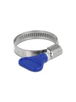 Delock Kit de colliers de serrage acier inoxydable 400 SS 25-40 mm, bleu 5 pièces