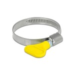 Delock Kit de colliers de serrage acier inoxydable 400 SS 32-50 mm, jaune 5 pièces
