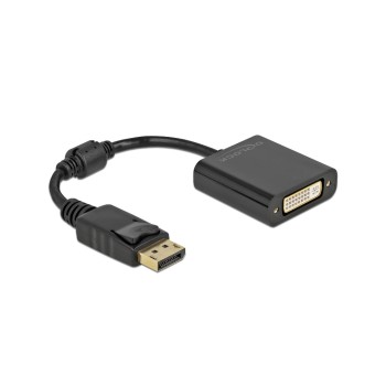 Adapter DP 1.1 Stecker zu DVI Buchse, Passiv, schwarz Adapter DP 1.1 Stecker zu DVI Buchse, Passiv, schwarz