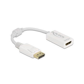 Adapter DP1.1 Stecker zu HDMI-Buchse, Passiv, weiss Adapter DP1.1 Stecker zu HDMI-Buchse, Passiv, weiss