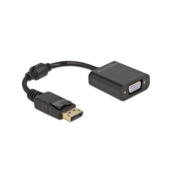 Monitoradapter DP 1.2 Stecker for VGA Buchse, Passiv, black  Monitoradapter DP 1.2 Stecker for VGA Buchse, Passiv, black