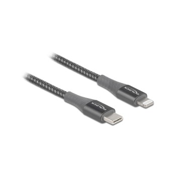 Delock USB Type-C for Lightning, 2m, grey, for iPhone, iPad and iPod Delock USB Type-C for Lightning, 2m, grey, for iPhone, iPad and iPod