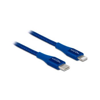 Delock USB Type-C for Lightning, 0.5m, blue, for iPhone, iPad and iPod